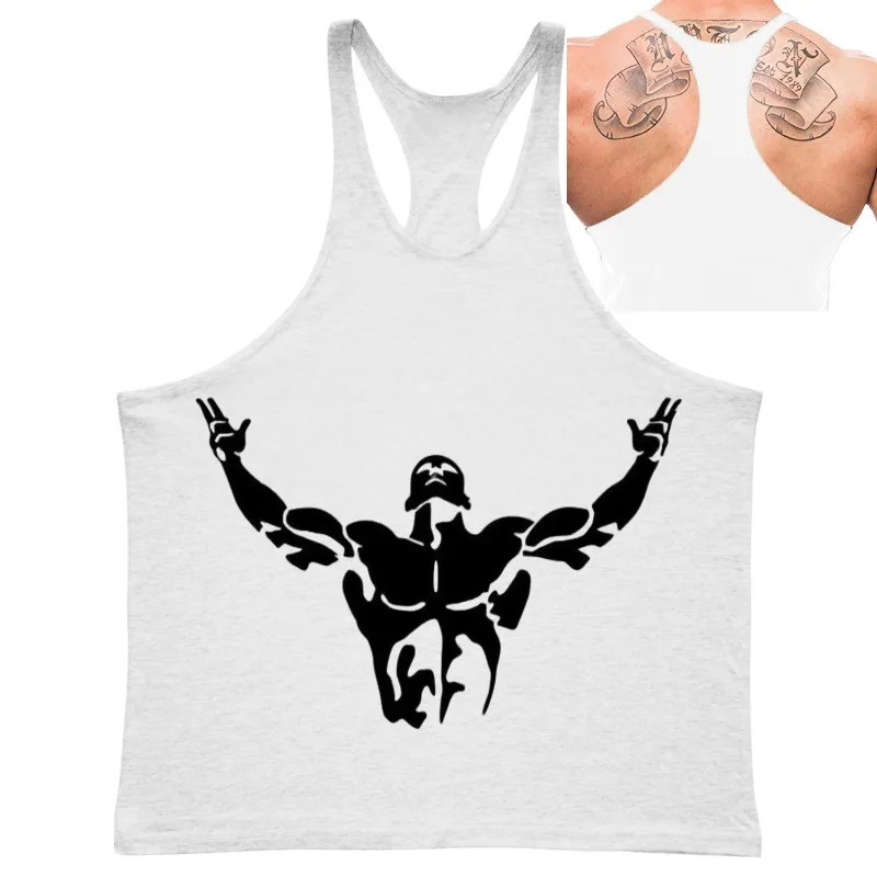 Gym Top Men Bodybuilding Shirt Fitness Men's Vest Singlet Sleeveless Sweatshirt Man Clothes Clothing Stringer Vests Singlets