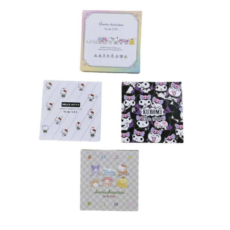 Sanrio Kuromi Melody Pochacco Memo Pad Cute Kitty Stationery Label Notepad Planner Sticker Post School Supplies