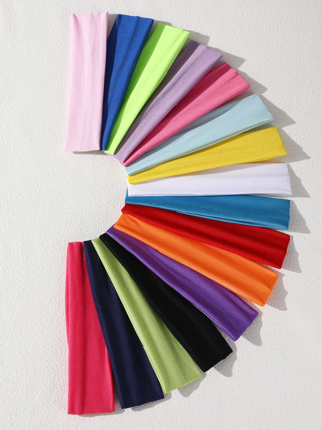 16 Stück/Set bunte Sport-Stirnbänder für Mädchen, dekoratives Stirnband-Set, geeignet für die tägliche Dekoration – Detail 2