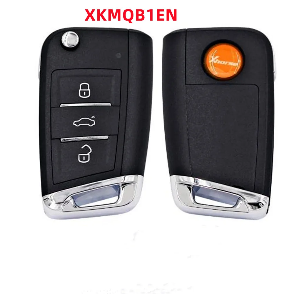 1PCS/LOT Xhorse XKMQB1EN Wire Remote Key for VW MQB Flip 3 Buttons English Version KEY