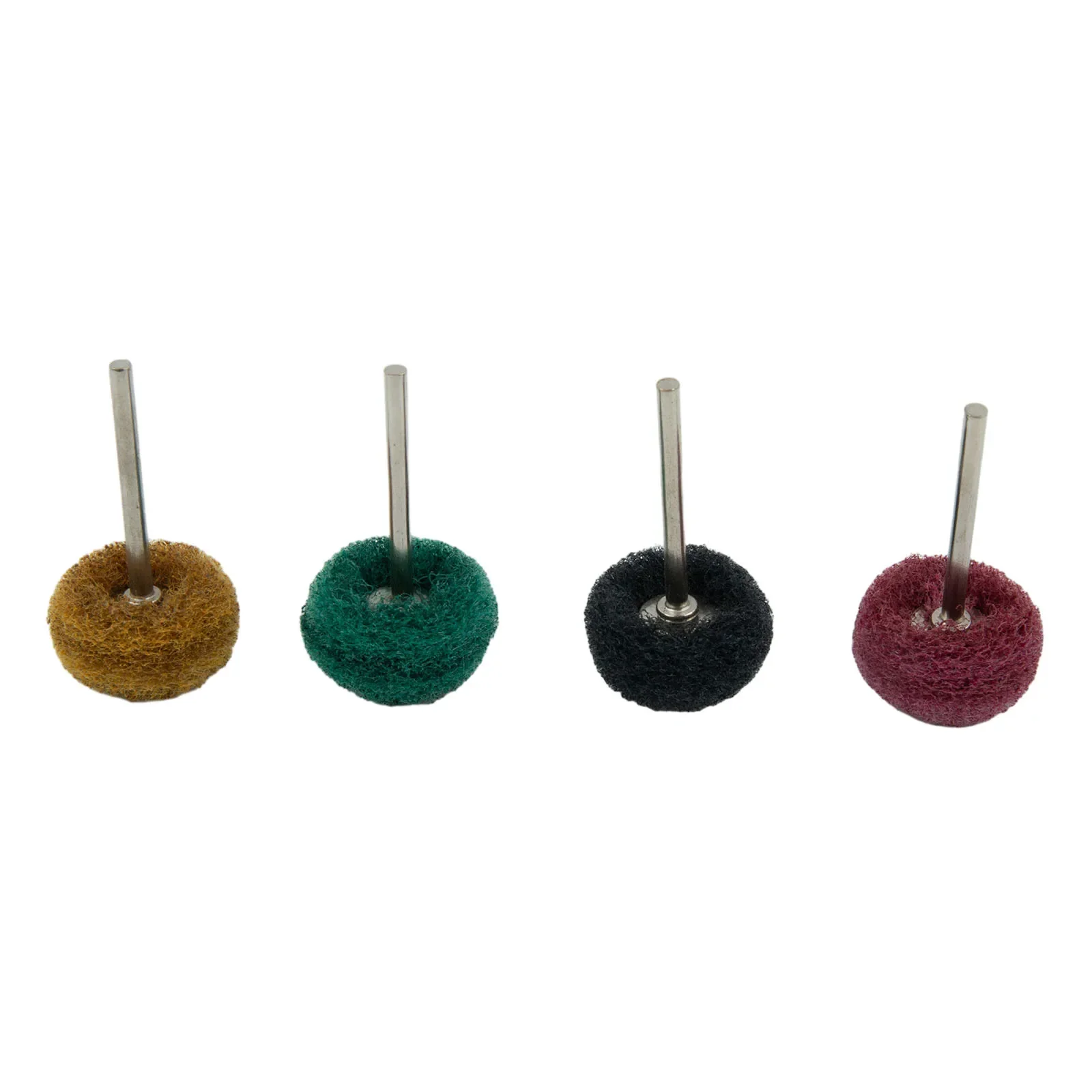 4pcs Nylon Buffing Wheel Set 3mm Shank For Rotary Tools, Metal Polishing & Rust Removal, 45x25mm Abrasive Brushes
