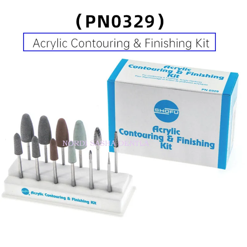 PN0329 SHOFU Dental Acrylic Contouring & Finishing Kit Dental Compostie Polishing Kit for Composite Resin Aesthetic Restorations