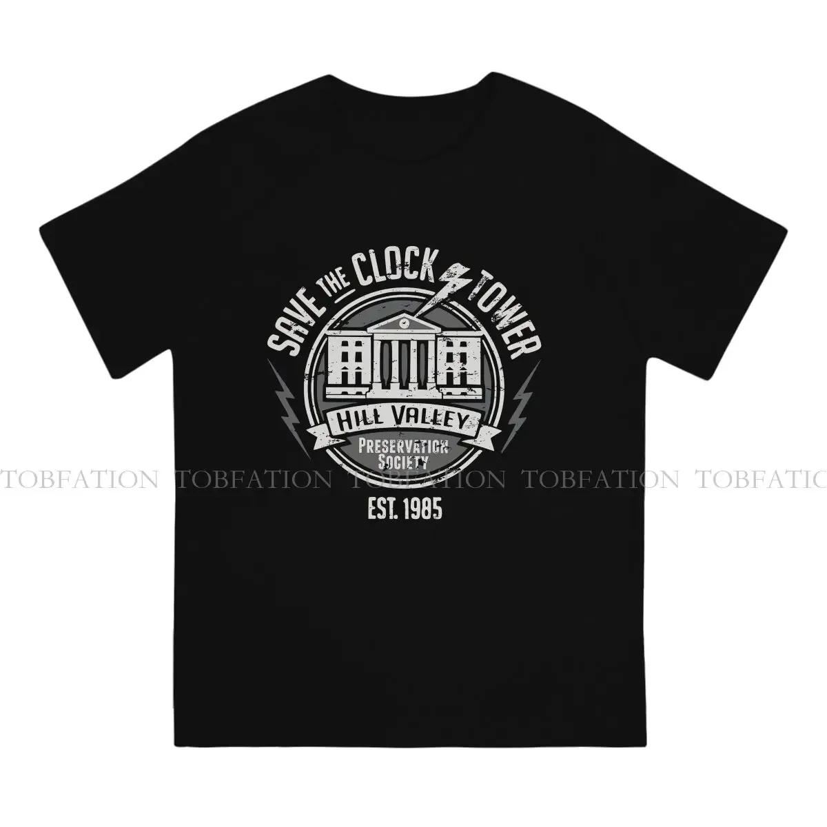 Save The Clock Tower Classic Harajuku TShirt Back to the Future Film Creative Streetwear T Shirt Men Tee 100% Cotton Gift Idea