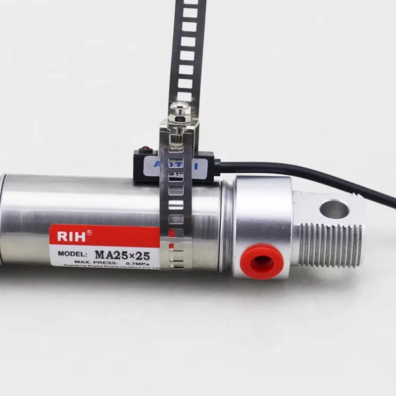 MA 25mm Bore 50mm Stroke Airtac Spring Return Pneumatic Piston Micro Round Body Air Cylinder