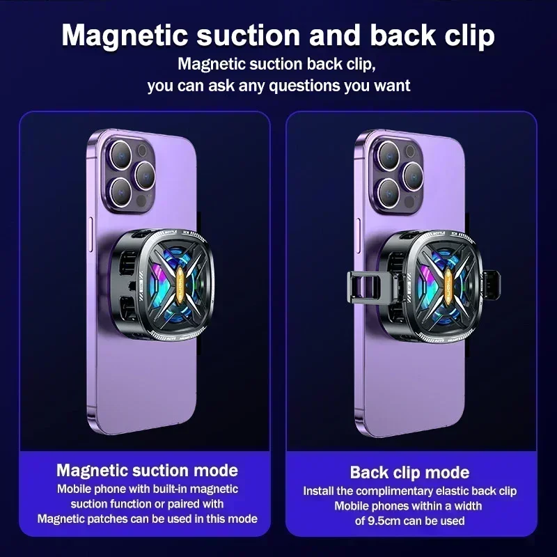 FS05 휴대용 및 저소음 열전 냉각 팬, 반도체 기반 기술 쿨러, iOS/Android용 범용