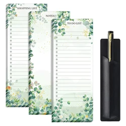 50 Sheets Fruits Pattern Magnetic Sticky Notes Note Pad Tearable Planner Memo Pad For Fridge Grocery list To Do List Stationery