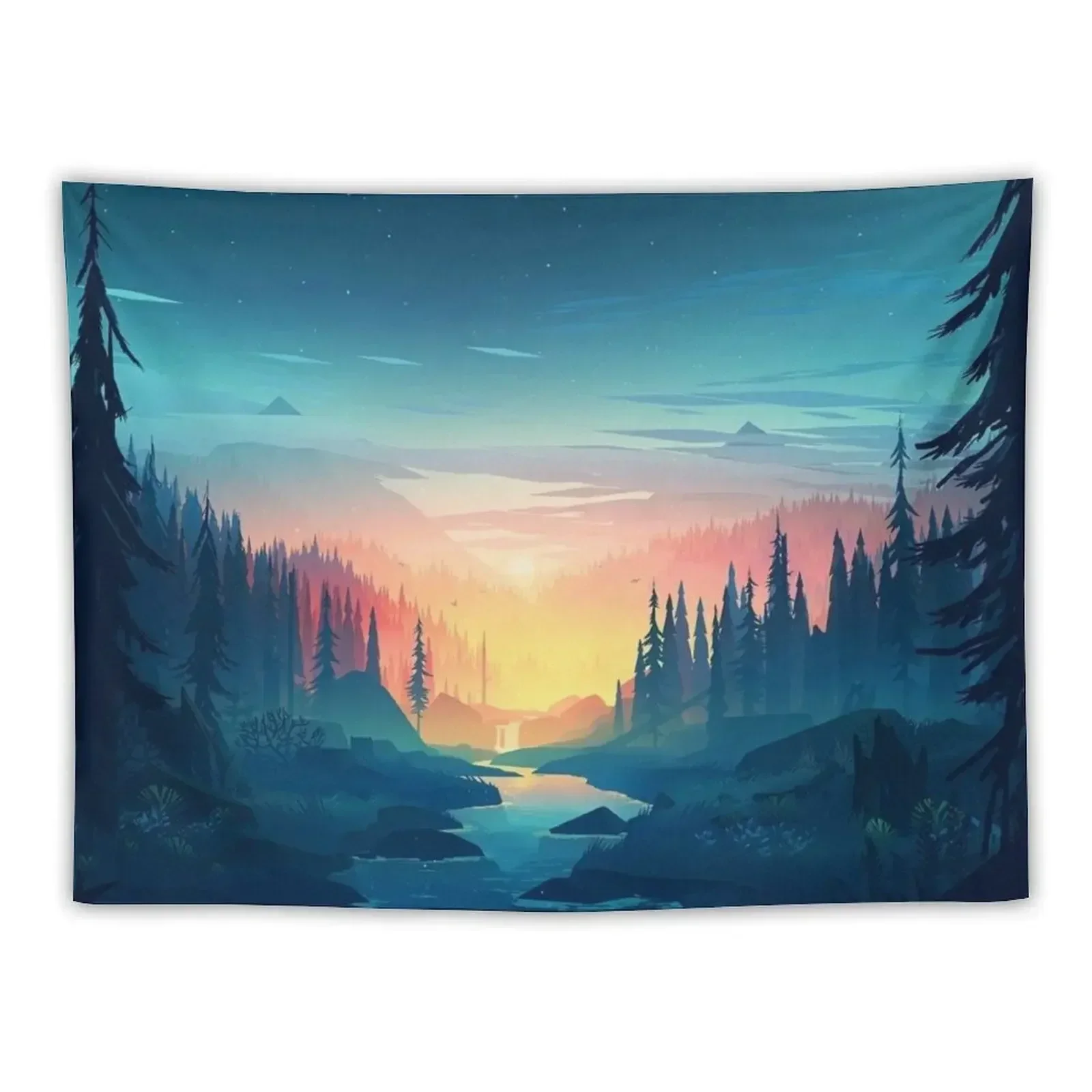

animated night forest Tapestry Room Aesthetic Decor Aesthetic Decoration Room Decorations Aesthetic Tapestry