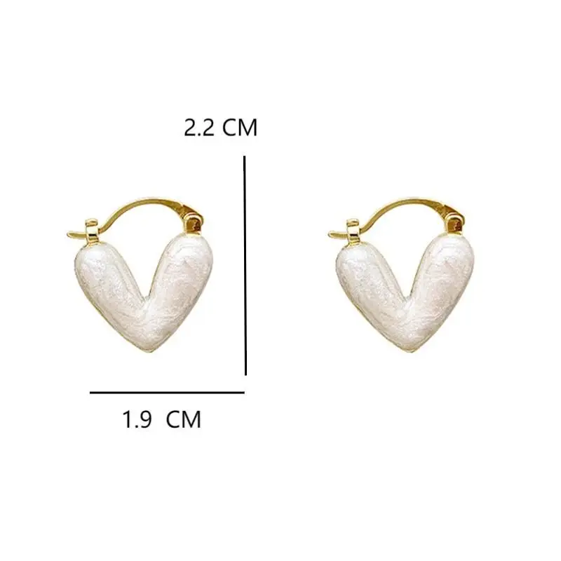 Light Luxury and High Quality Glazed Love Earrings for Women, Small and Exquisite Fashion Earrings, New Earrings image 4