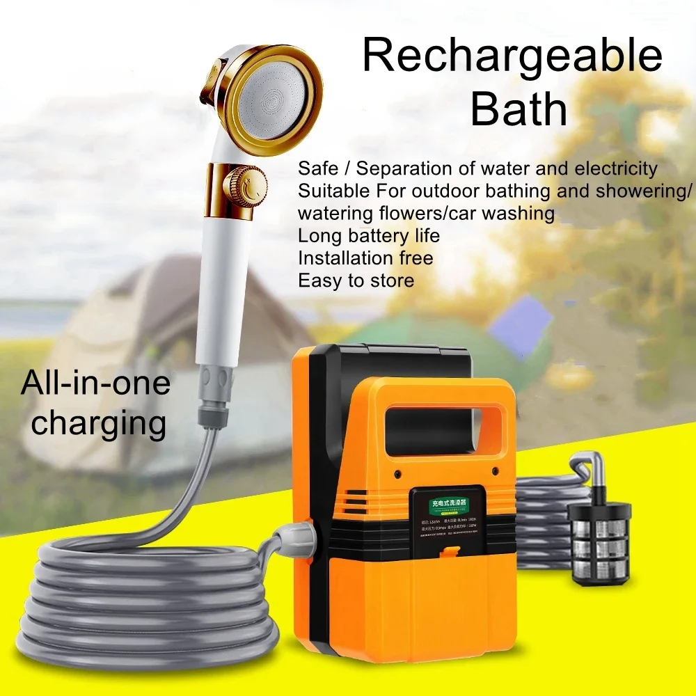 Outdoor Bathing God Electric Shower College Dormitory Rural Camping Site Simple Portable Rechargeable Shower