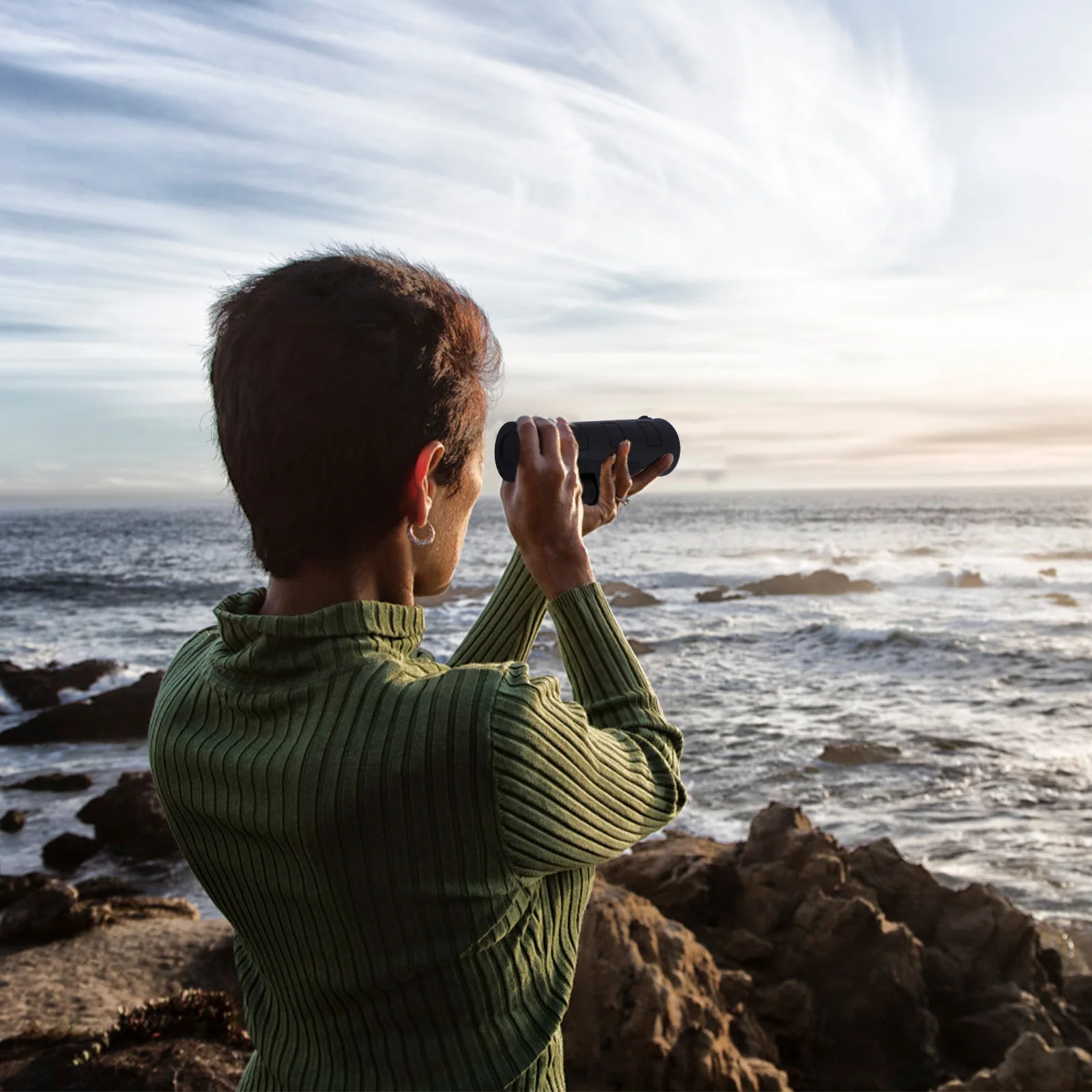 35X50 Telescopio monoculare Cannocchiale ottico ad alta trasmissione per visione notturna Sport all'aria aperta Uccelli Campeggio Viaggi Concerto Pesca