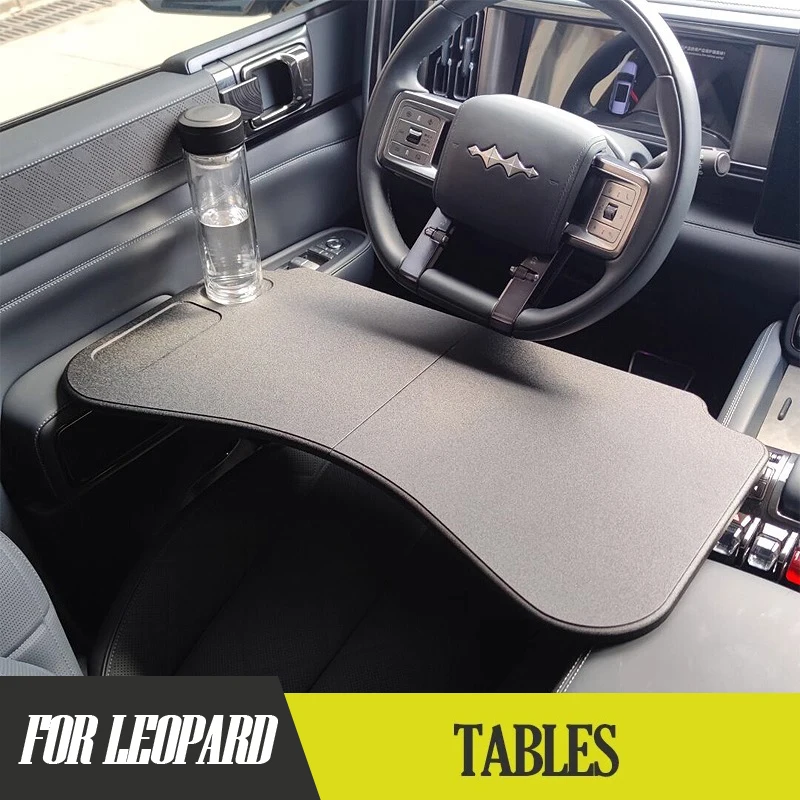 For BYD Formula Leopard 5 Foldable Car Tray Table Folding Car Steering Wheel Board Laptop Desk Mount Eating Drinks Tray Holder