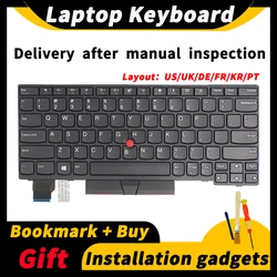 For Lenovo ThinkPad X280/A285/X390/X395/L13 Gen1 US/UK/DE/FR/KR/PT Layout Notebook keyboard 01YP160 01YP040