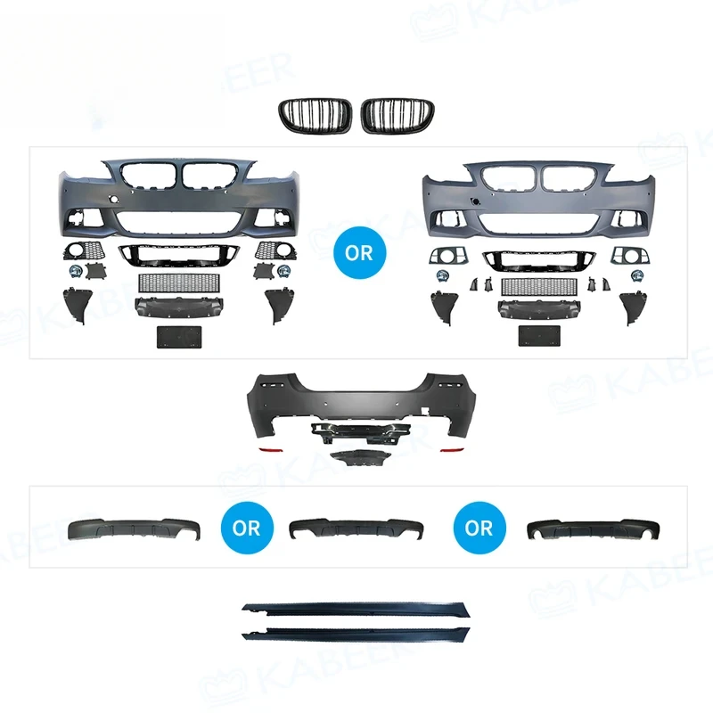 

MT Style PP PC Пластиковые обвесы для 5-й серии F10 520I 525I 530I 535I 2011-2017 Обновление M-TECH Полный комплект кузова