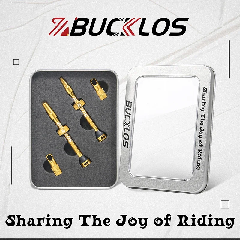 BUCKLOS Presta Bicycle Valve F/V Tubeless Bike Valves 40mm 44mm Road Bicycle Tubeless Rim Valve Aluminum Alloy Bike Accessoreis