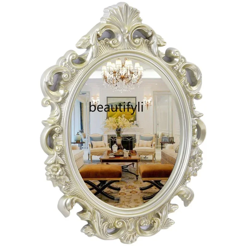 

ss8350 European American decorative mirror oval, bathroom mirror wall-mounted retro vanity mirror