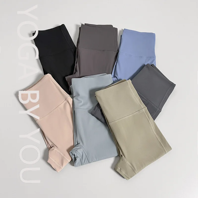 

Новинка 2025 года, брюки для йоги с подъемом бедер, женские облегающие брюки телесного цвета для фитнеса, дышащие спортивные брюки для бега с высокой талией tr