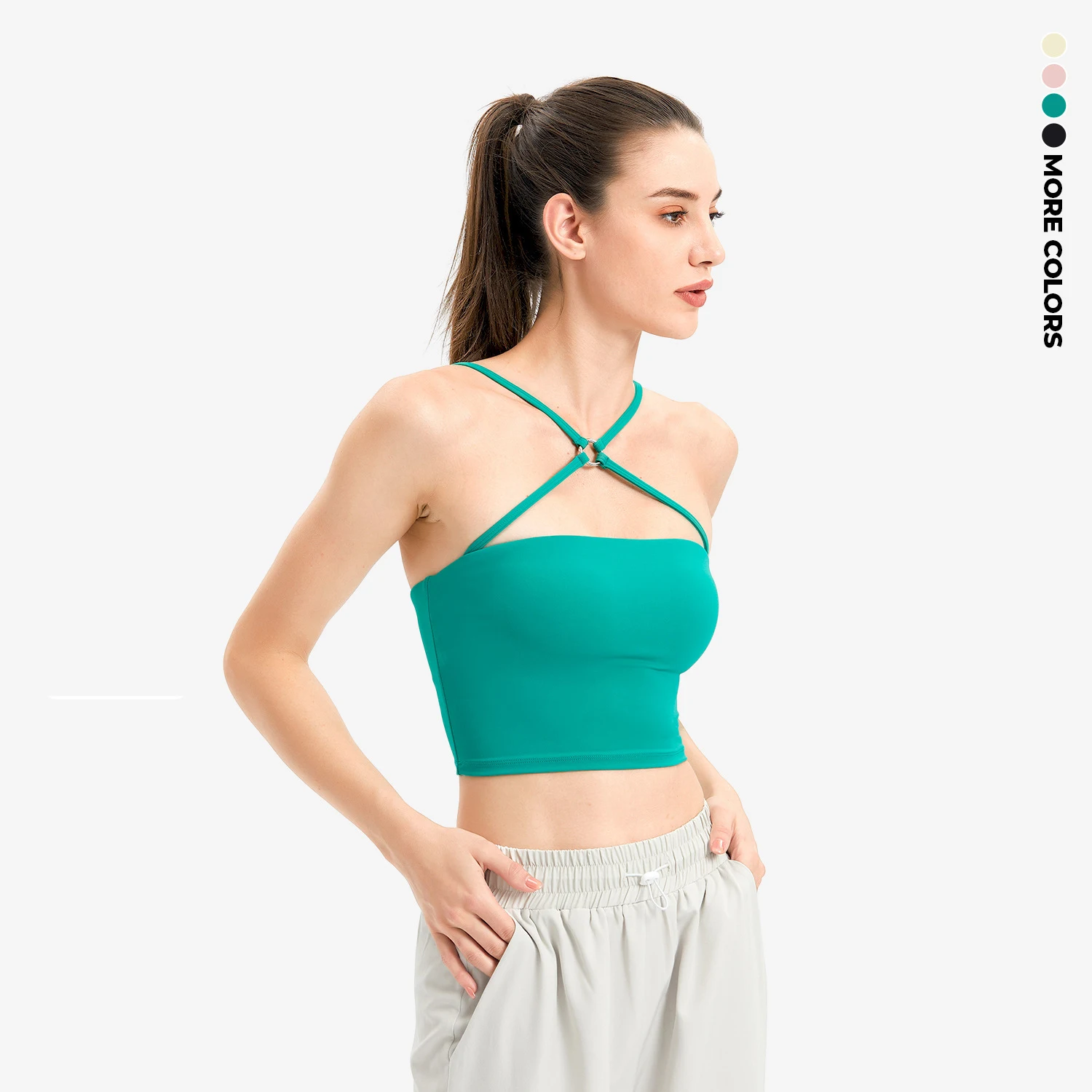 

Front Cross Yoga Bra Sports Cropped Feminino Sexy Workout Top Padded Gym Vest Fitness Outfits Fashion Sports Clothing Brasier