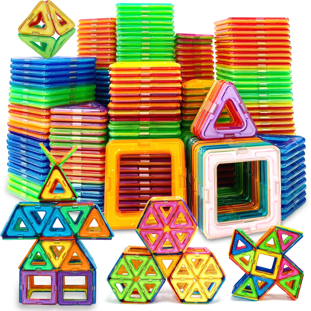 

20/40 шт. магнитные строительные блоки- 3D STEM развивающие конструкторы игрушки для детей магнитные строительные блоки нескольких форм