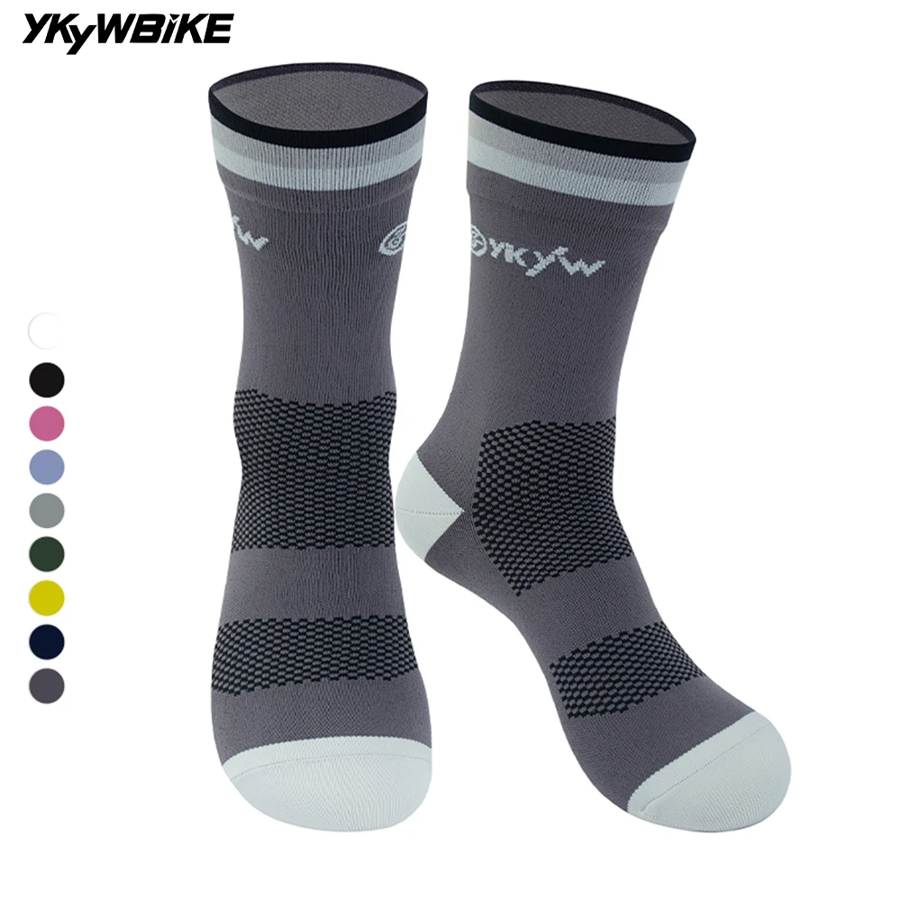 YKYWBIKE Unisex Cycling Socks Men's Women's Outdoor Sport Socks Knitted High Elasticity Bicycle Socks Running Socks