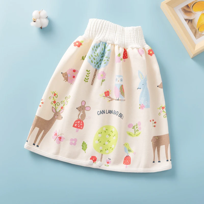 Hoạt Hình Cho Bé Trẻ Em Chống Nước Tã Lót Váy Cao Cấp Em Bé Ngủ Pyjama Vệ Sinh Đào Tạo Quần Cotton Thoải Mái