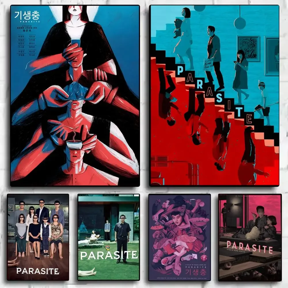 Parasite Korean Movie Poster Perfect Sticker Self Adhesive for Office Home Theater Wall Art Decor Fancy Gift