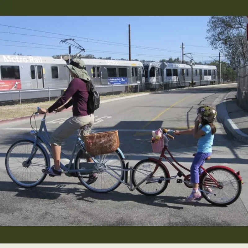 Parent-child Bicycle Semi-hanging Connector Double Bicycle Trailer, Quick Release