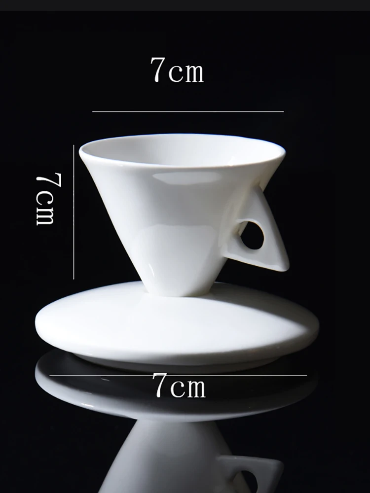 Simple Ceramic Coffee Cup Saucer White Bone China Dessert Milk Mug English Espresso Hand Brewed Coffee Cup Delicate Couple Mug