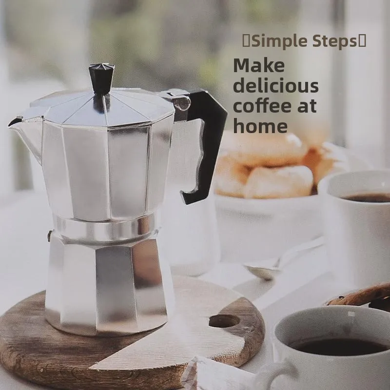 

Octagonal Aluminum Moka Pot Italian Coffee Pot Espro er Stove Top Coffee Brewing Kit Ce Barista Training Equipment