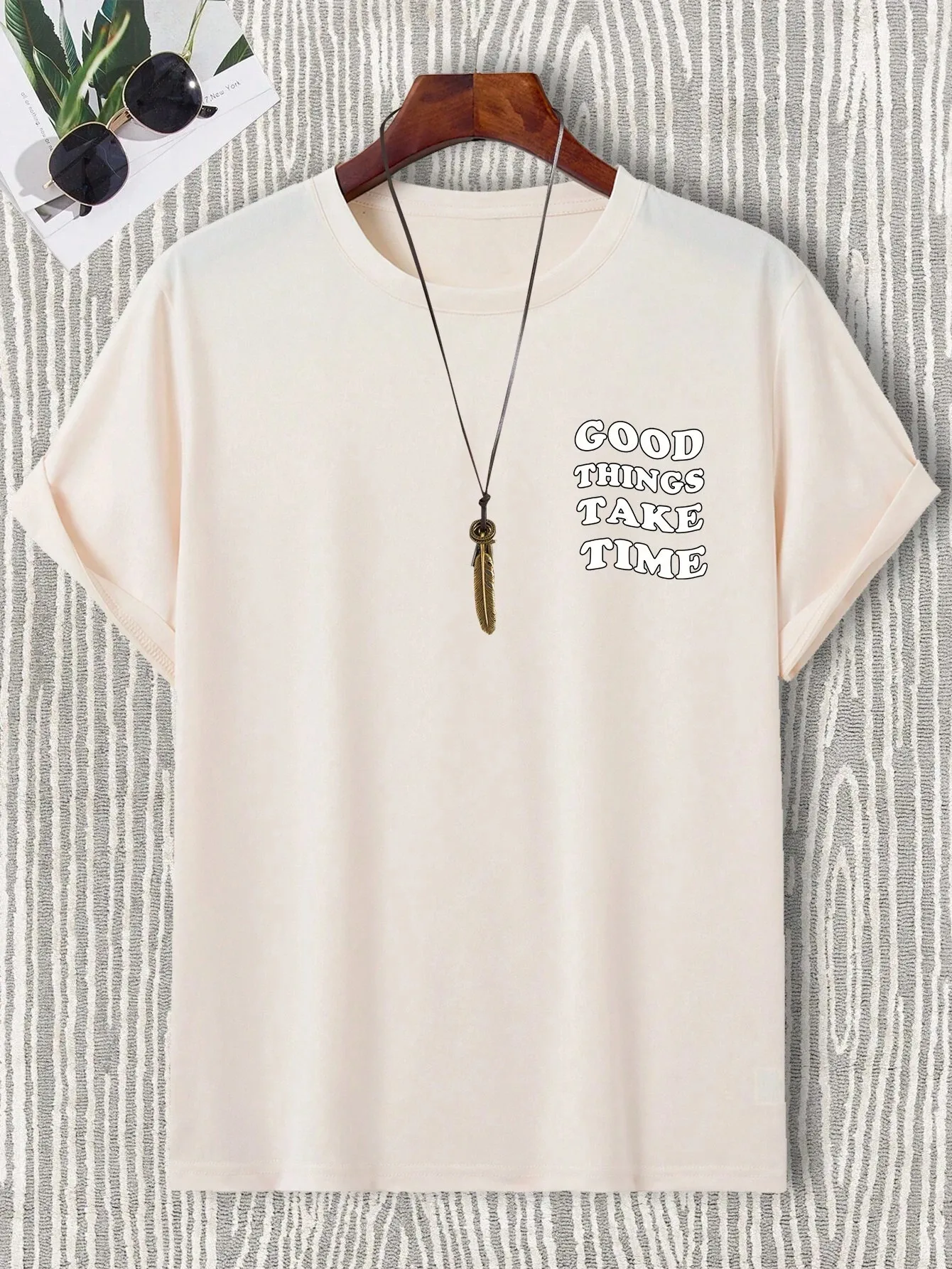 Good Things Take Time Men Women Unisex Cotton T-shirt Luxury Brand Rap Big Size Top Short Sleeve Streetwear Classic Back Tee 4XL image 5