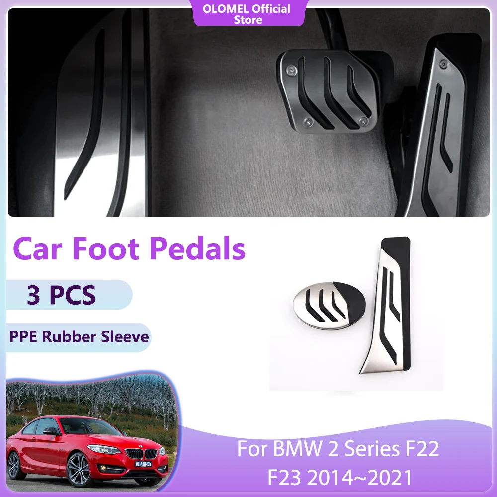 For BMW 2 Series F22 F23 2014~2021 Fuel Brake Pad Non-slip No Drilling Alloys Car Foot Pedals Accessories Covers Parts Gas Pedal