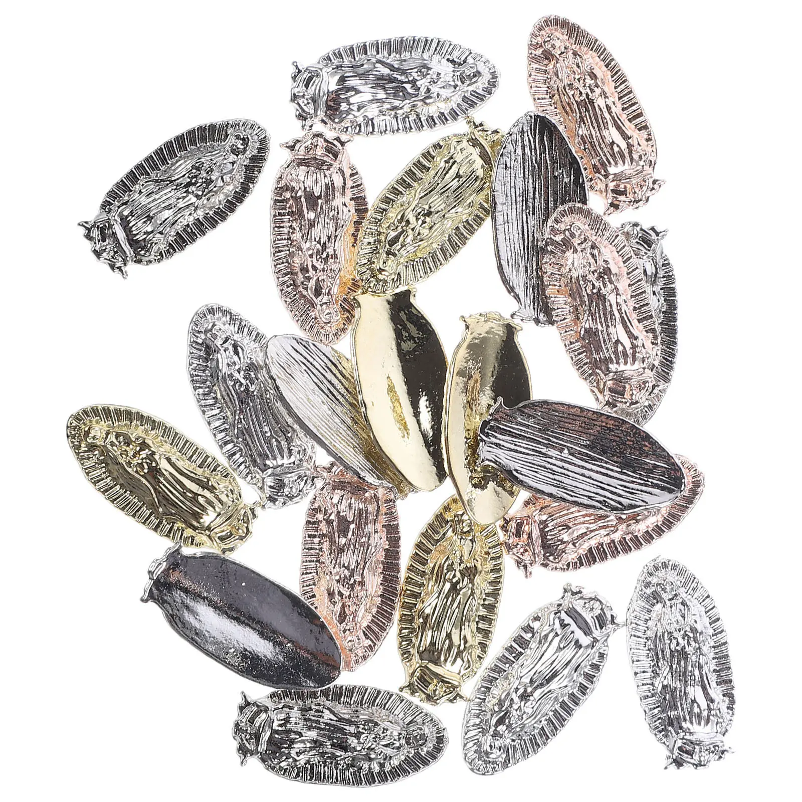 

20 Pcs Nail Decorations for Art Gems Virgen Mary Nails Charms Design Virgin Metal Jewels