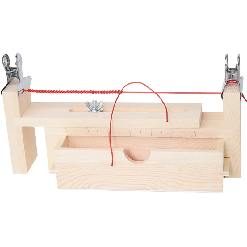 Paracord Jig Bracelet Maker Tools Set Wooden Base Clear Scales Adjustable Length