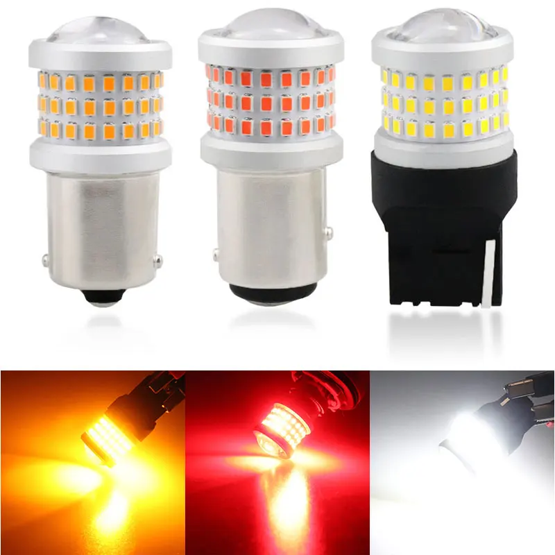 

1pcs Canbus LED Py21w 1156 Ba15s P21w 1157 T20 7440 Led 2016 69smd Car Reverse Rear Lamps Brake Lights 12V Car Turn Signal Lamp