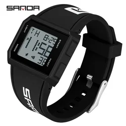 SANDA  9003  Men Wristwatch Alarm Clock Mens Watches Brand Men's Digital Watch Chronograph Sport Electronic Bracelet Waterproof