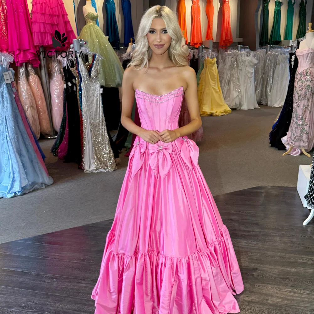 Sweety Pink Strapless Beaded Evening Dress Luxury Sweetheart Bead Arabic Cocktail Party Gowns Split Mermaid Customized