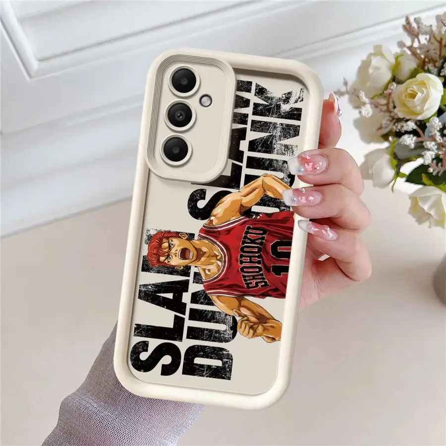 Leather Cartoon Slam Dunk Basketball Comics Cover Phone Case for Samsung Galaxy A12 A13 A14 A22 A23 A24 A32 A33 A34 Soft TPU