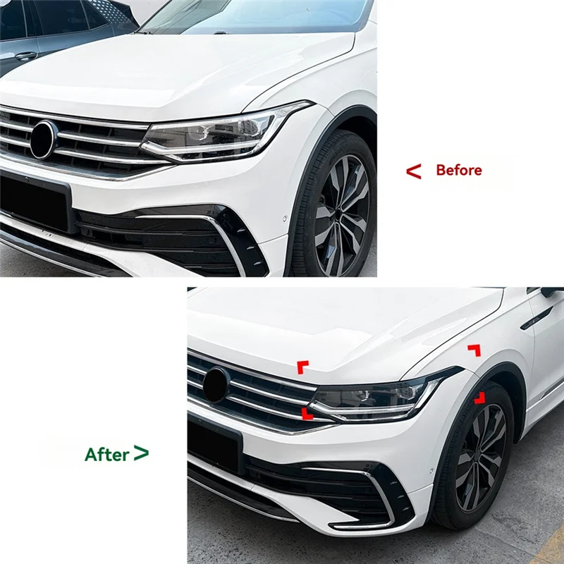 

Накладка на брови фар автомобиля для VW Tiguan MK2.5 2021-2023, аксессуары для век лампы