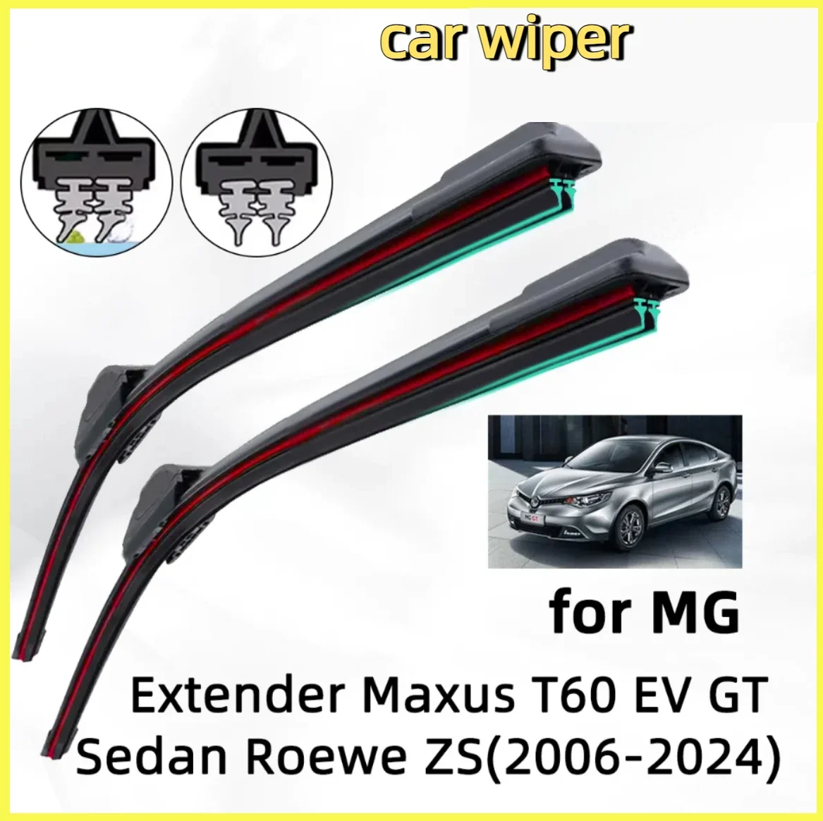 

Double Rubber Car Wiper for MG Extender Maxus T70 GT Sedan Roewe 350 ZS Front Wiper Blades Brushes Cutter Accessories Windscreen