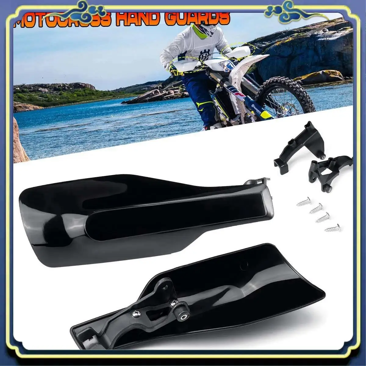 

AU16-Motocross Handguard Motorcycle Hand Guard Protector Black For Husqvarna TX FC FE TE TC FX 125/250/300/350/450/501/501S