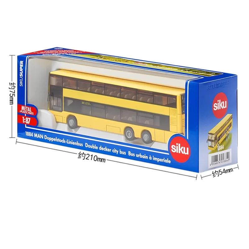 سيكو دييكاست 1: 87 حافلة ذات طابقين 1884 سبيكة محاكاة نموذج حافلة كلاسيكية مجموعة هواية السيارة هدية مزخرفة مصغرة