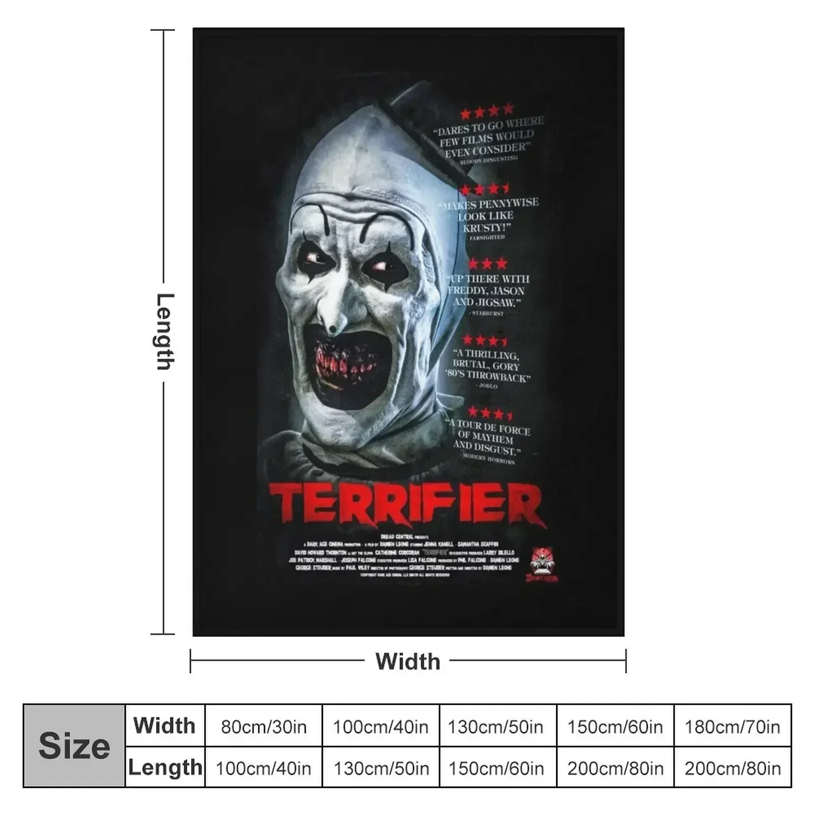 TERRIFIER Throw Blanket Decorative Beds Soft Big Hairy Baby Blankets
