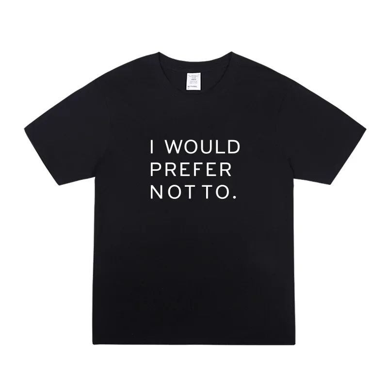 Philosopher Zizek Same I Would Prefer Not To Print Graphic T-shirt Men's and Women's Short-sleeved T-shirt Men's Clothing Street