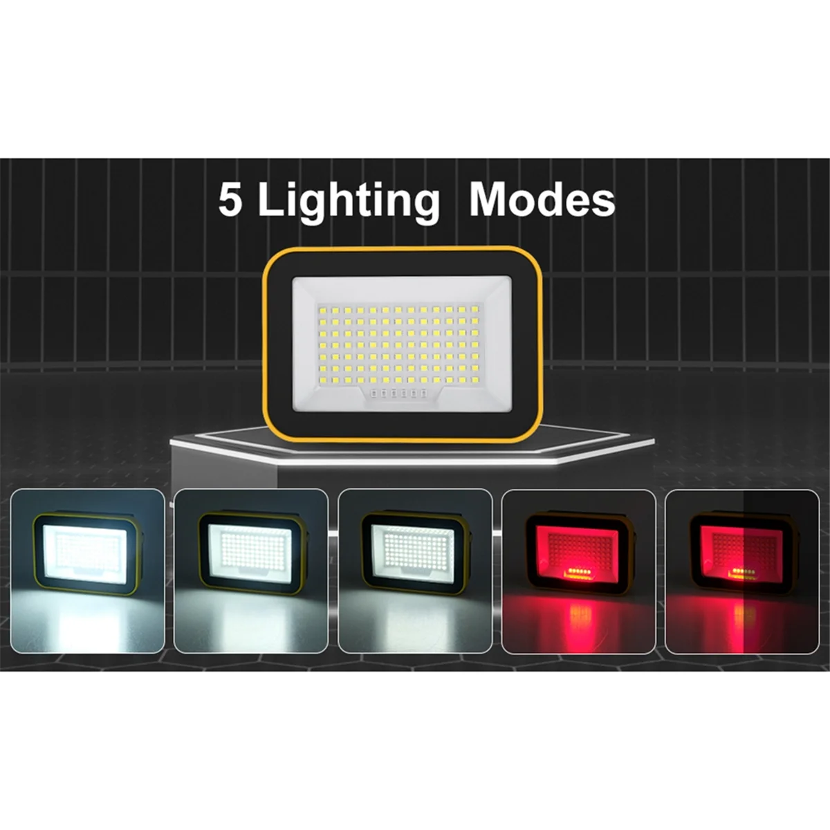 Portable Super Bright 97 SMD Work Light USB Rechargeable 5 Modes LED Flashlight for Outdoor Camping & Emergency