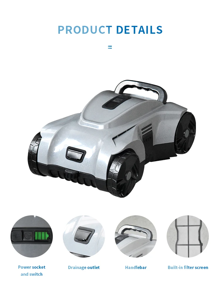مكنسة كهربائية تحت الماء، شفط مياه الصرف الصحي، روبوت السباحة، منظف حمام السباحة، أوتوماتيكي #2