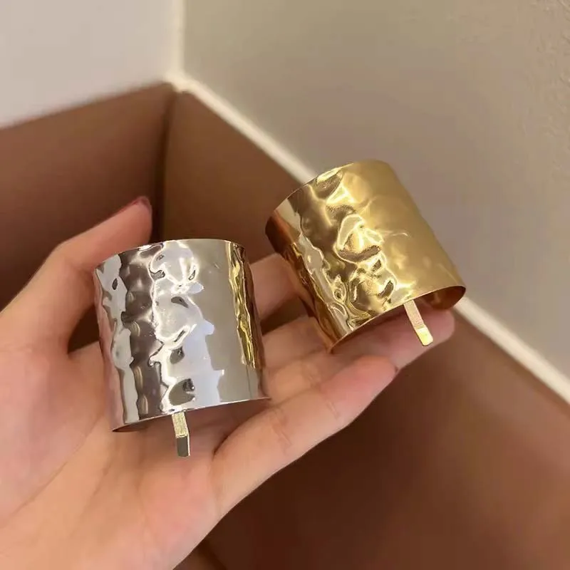 2024 Korean Metal Irregular Concave-Convex Lava Insert Hairpin for Women Retro High-Quality Ponytail Holder Hairpin Headdress