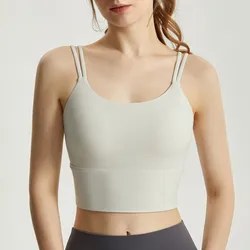 Nahtloser Sport-BH für Frauen, atmungsaktives Fitness-Crop-Top, schöne Push-up-Unterwäsche, schlanke elastische Weste, Yoga-Tank-BH