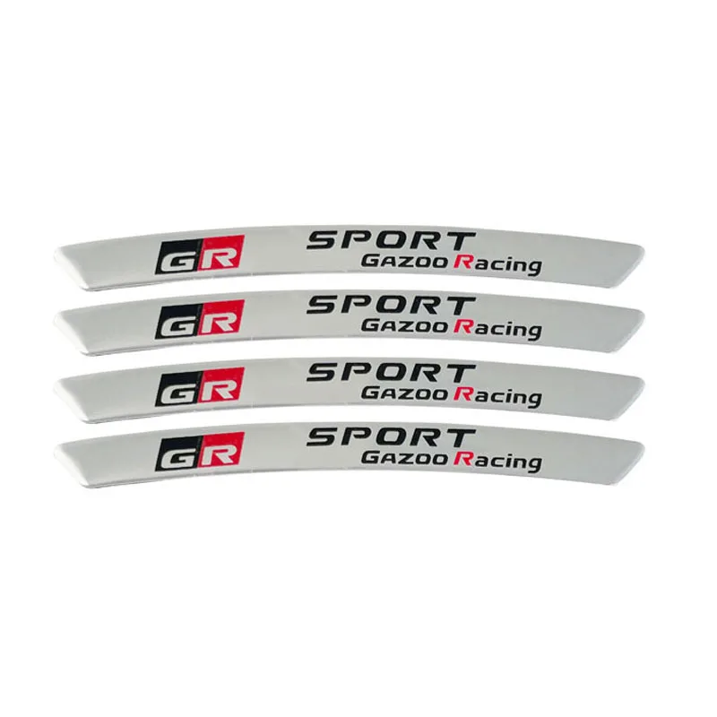 GR Sport Gazoo Racing Car Wheel Hub Sticker, calcomanía de llanta para Toyota Corolla 86 Supra RAV4 Yaris CHR Prius Camry Avensis, accesorios