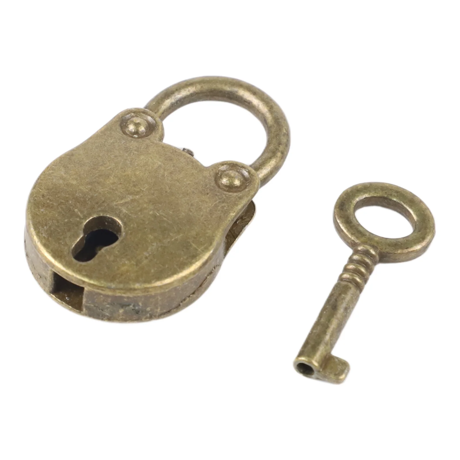 Bronze Zinc Alloy Lock Padlock For Furniture Chests Jewellery Box Lock Furniture Lock Crafted From Zinc Alloy Long-lasting Use