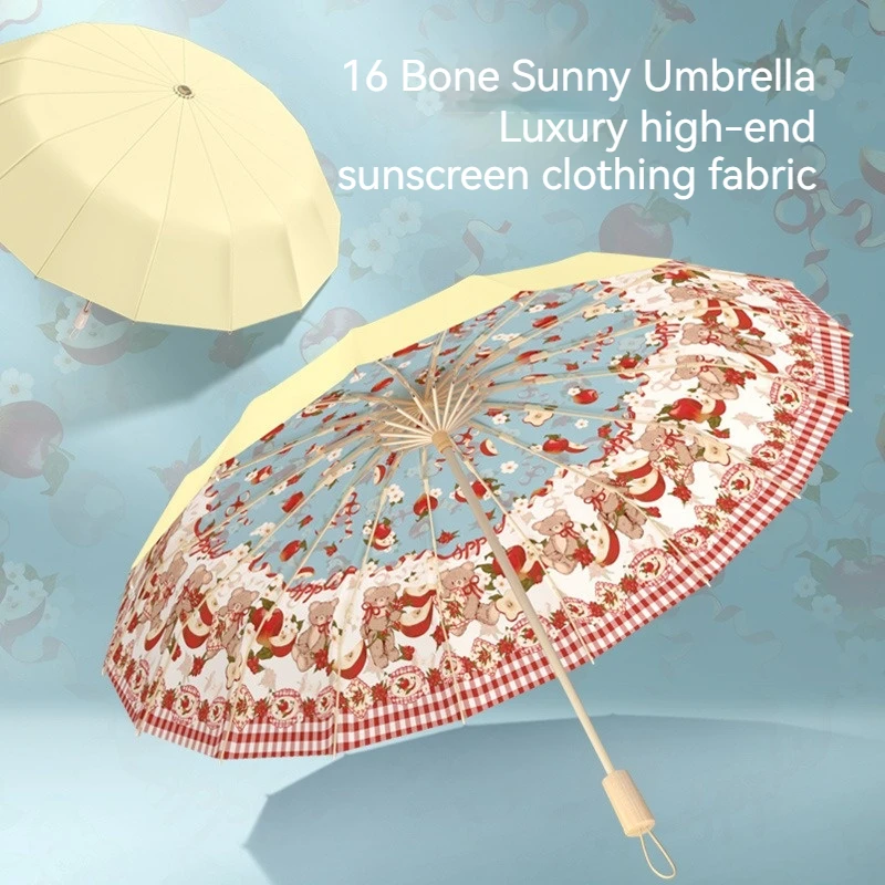 

Высококачественный 16-переложной складной зонт с суперзащитой для защиты от дождя, портативный и подходит для ежедневного использования в путешествиях.