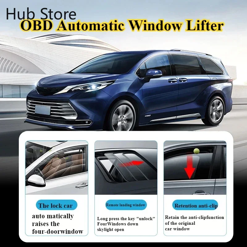 For Toyota Crown Kluger Corolla Levin ALLION Avalon Levin GT Front Lander Sienna Granvia Highlander OBD Automatic Window Lifter